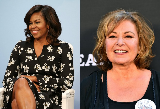 Michelle Obama and Roseanne Barr. Michelle Obama, Roseanne Barr