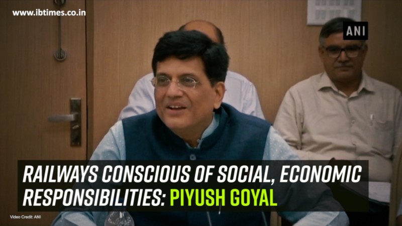 Railways conscious of social, economic responsibilities: Piyush Goyal