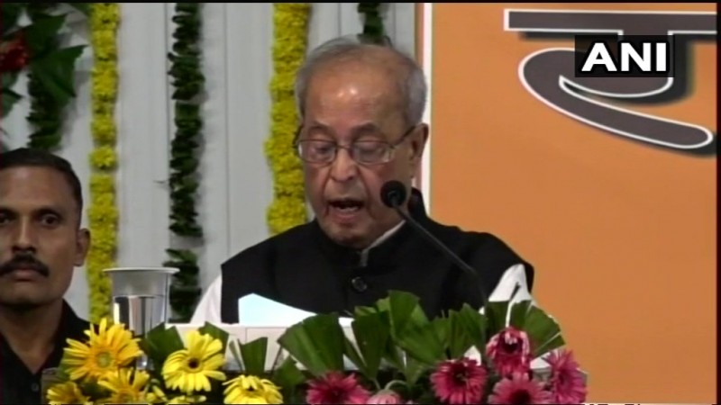 Dr. Pranab Mukherjee ends speech. pranab