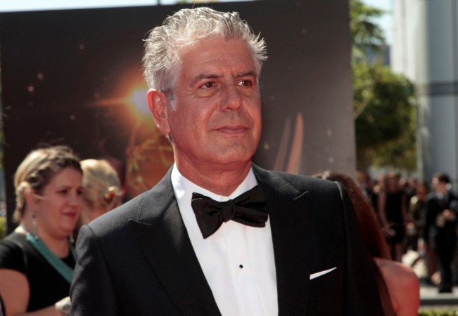 FILE PHOTO: Chef and television personality Anthony Bourdain arrives at the 65th Primetime Creative Arts Emmy Awards in Los Angeles, California, U.S., September 15, 2013. Anthony Bourdain