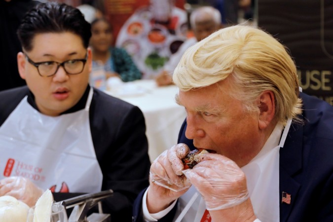 Trump and Kim doppelgangers. trump kim