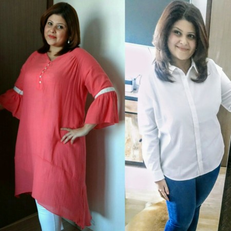Food Therapist Dr. Ria Banerjee Ankola before and after shedding pounds Food Therapist Dr. Ria Banerjee Ankola