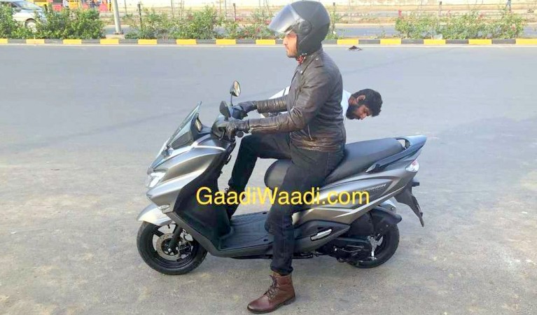Suzuki Burgman Street 125 during the TVC shoot in Delhi Suzuki Burgman Street 125