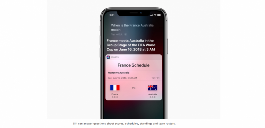 Apple Siri sports features come to more regions including Brazil, Russia, Denmark, Finland, Malaysia, Turkey, Thailand, Saudi Arabia and Israel Apple, iPhone, Fifa 2018, world cup,football