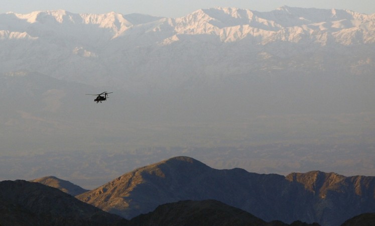 The choppers can easily slip around mountains for cover. (File photo: A US Army Apache helicopter flies past snow-covered mountains during a re-supply mission in eastern Afghanistan's Kunar province December 23, 2008) Apache helicopter