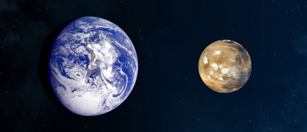   The Earth and Mars 