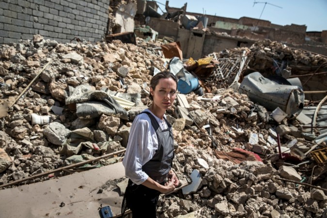 UNHCR Special Envoy Angelina Jolie visits the Old City in West Mosul, Iraq June 16, 2018. Angelina Jolie in Mosul