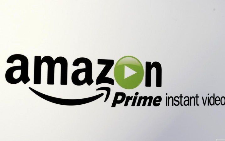 Amazon signage is seen during Amazon's premiere screening of the TV series Amazon Prime