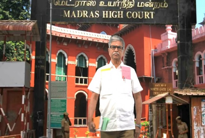SA Chandrasekar in Traffic Ramaswamy, which is released on Friday. Traffic Ramaswamy