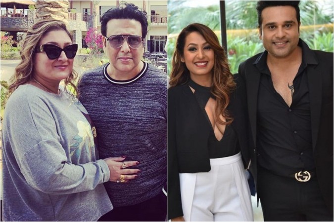 Govinda, wife Sunita Ahuja, Krushna Abhishek, wife Kashmera Shah Govinda, wife Sunita Ahuja, Krushna Abhishek, wife Kashmera Shah