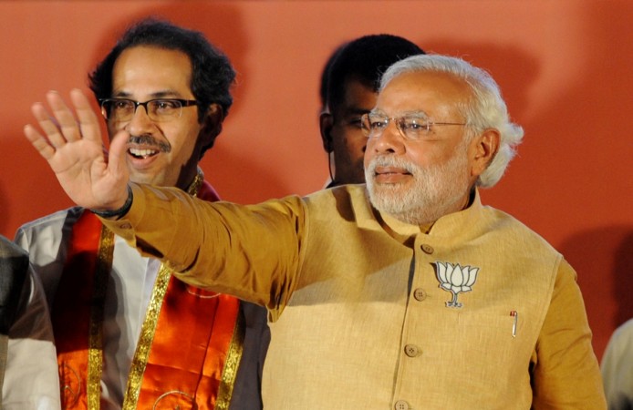 Shiv Sena party chief Uddhav Thackeray with prime minister Narendra Modi uddhav thackeray