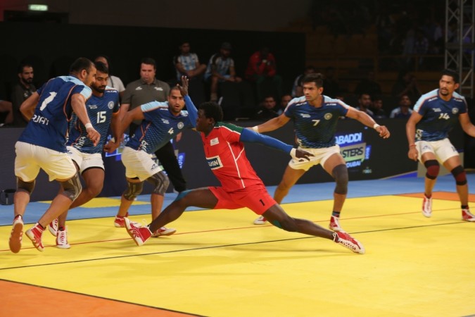 India national kabaddi team at Dubai Masters 2018. India kabaddi team