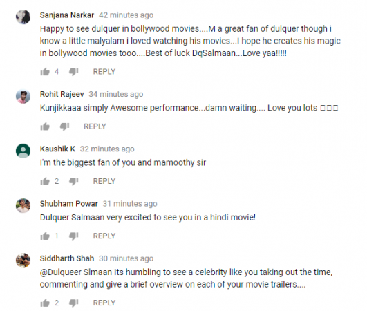 Dulquer Fan's comments