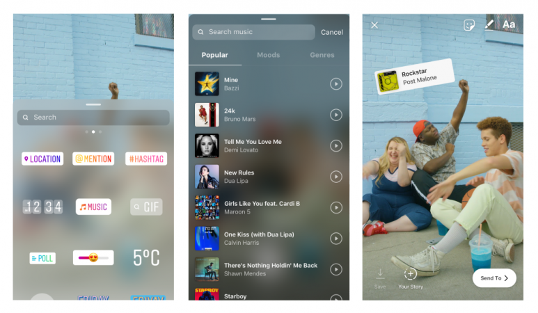 Instagram Stories updated with music feature Instagram Stories updated with music feature