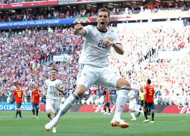 Artem Dzyuba equalised for Russia in the first-half. Artem Dzyuba