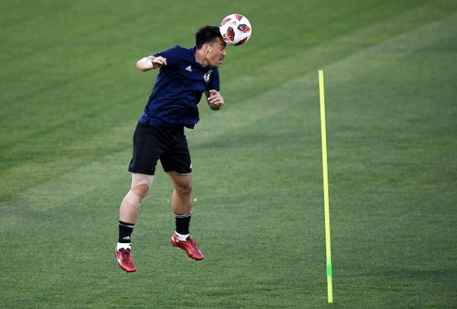 Shinji Okazaki is struggling with injury ahead of the match against Belgium Shinji Okazaki Japan