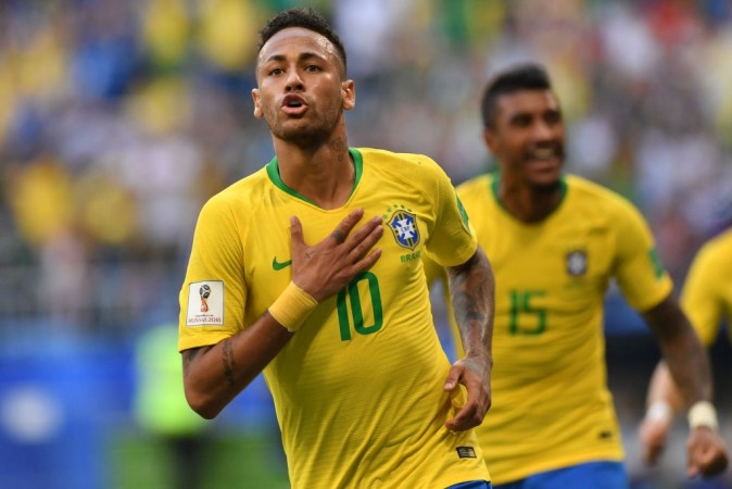 Neymar scored in Brazil's 2-0 win over Mexico on Monday, July 2. Neymar