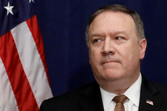 U.S. Secretary of State Mike Pompeo speaks during a news conference following a meeting with North Korea's envoy Kim Yong Chol in New York File photo of Mike Pompeo