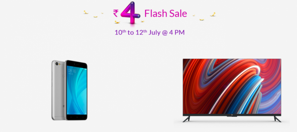 On Day one, Xiaomi is hosting Rs 4 flash sale of Mi LED TV and Redmi Y1 on Mi.com store Xiaomi, Mi 4 You, sale, Rs 4 flash sale, Mi LED Smart TV, Redmi Y1