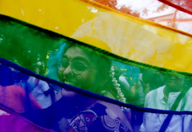An Indian supporter of the lesbian, gay, bisexual, transgender (LGBT) community takes part in a pride parade in in Chennai on June 24, 2018. (ARUN SANKAR/AFP/Getty Images) LGBT