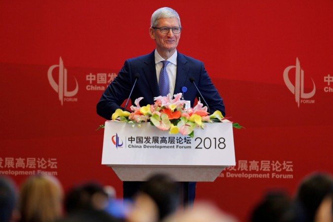 Apple Inc's Chief Executive Officer Tim Cook speaks at the China Development Forum in Beijing Tim Cook speaks at the China Development Forum