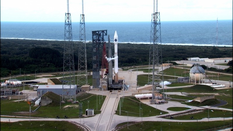 The Atlas V rocket before launch Atlas V