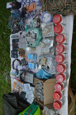 Seized ammunition pulwama police