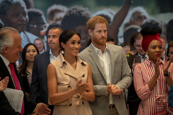 Britain's Prince Harry and Meghan, the Duchess of Sussex, visit the Nelson Mandela Centenary Exhibition at Southbank Centre's Queen Elizabeth Hall in London, Britain, July 17, 2018. Prince Harry and Meghan Markle