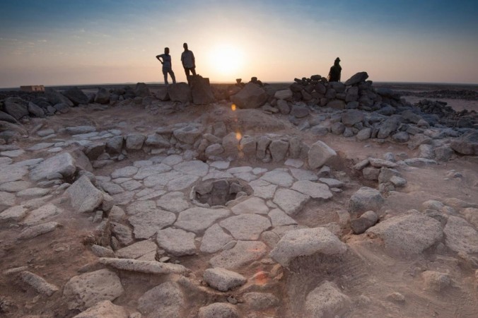 One of the stone structures of the Shubayqa 1 site. The fireplace, where the bread was found, is in the middle. Oldest oven in the world
