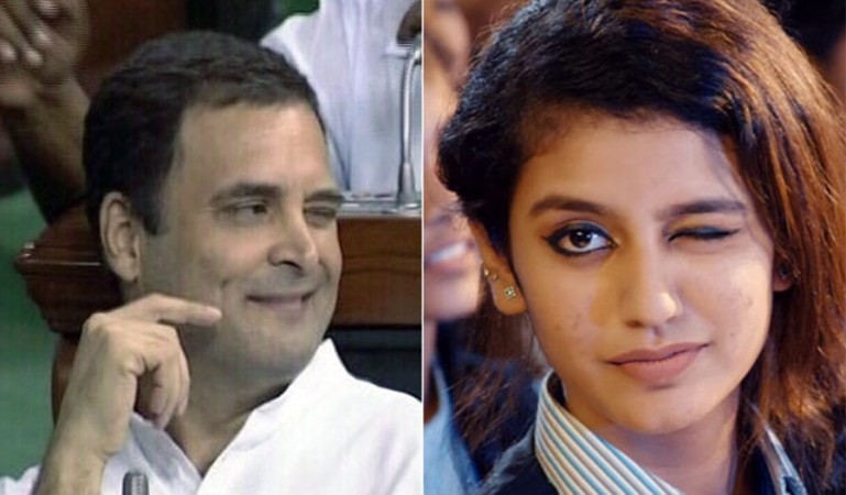 Image result for rahul winking in parliament