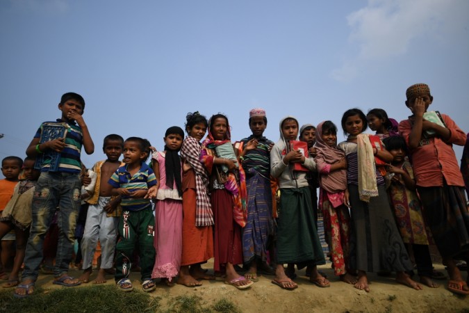 Refugee camp in Cox's Bazaar, March 26, 2018 Rohingya refugee children