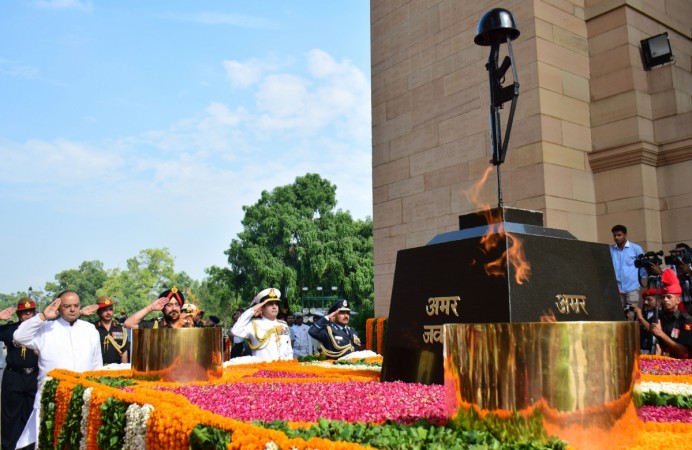 The Amar Jawan Jyoti at the India Gate Kargil Vijay Diwas