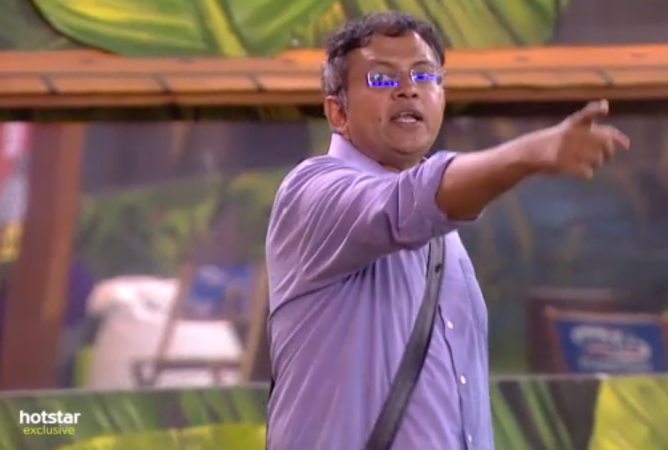 Babu Gogineni targets Kaushal indirectly and calls him 'flip-star' Geetha Madhuri tires to end the argument, but Babu Gogineni keeps targeting her verbally.