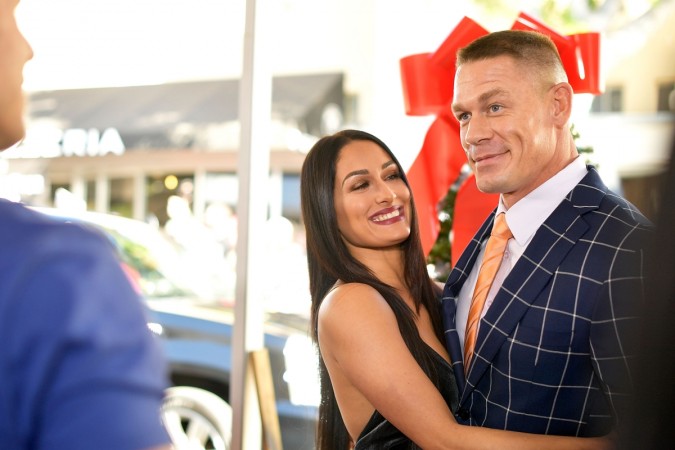 Nikki Bella and John Cena attend the premiere of Paramount Pictures' 'Daddy's Home 2' at Regency Village Theatre on November 5, 2017 in Westwood, California. Nikki Bella John Cena