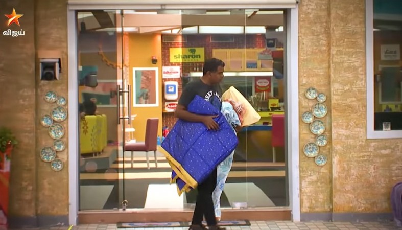 Ponnambalam asked to sleep outside the house in Bigg Boss Tamil 2. Ponnambalam in Bigg Boss Tamil 2