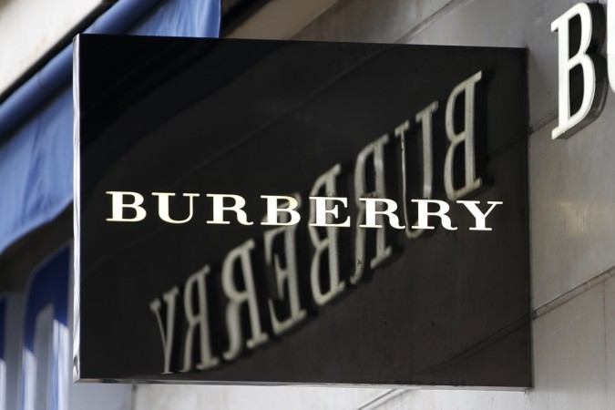 The logo of Burberry outlet store is seen in Paris, France, March 10, 2016. The logo of Burberry outlet store