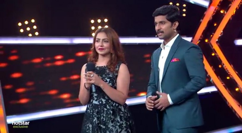 Nandini Rai watching her AV with Nani on Bigg Boss Telugu 2 Nandini Rai watching her AV with Nani on Bigg Boss Telugu 2