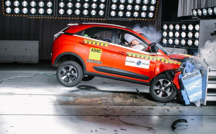 Tata Nexon during Global NCAP crash test in August. The SUV received 4-star rating back then Tata Nexon crash test
