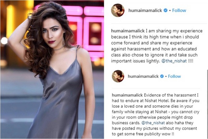 Pakistani actress Humaima Malick who has worked in Bollywood movies like Raja Natwarlal and Bol. Humaima Malick