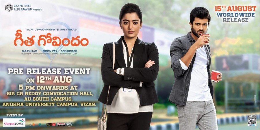 Geetha Govindam pre-release event poster Geetha Govindam pre-release event poster