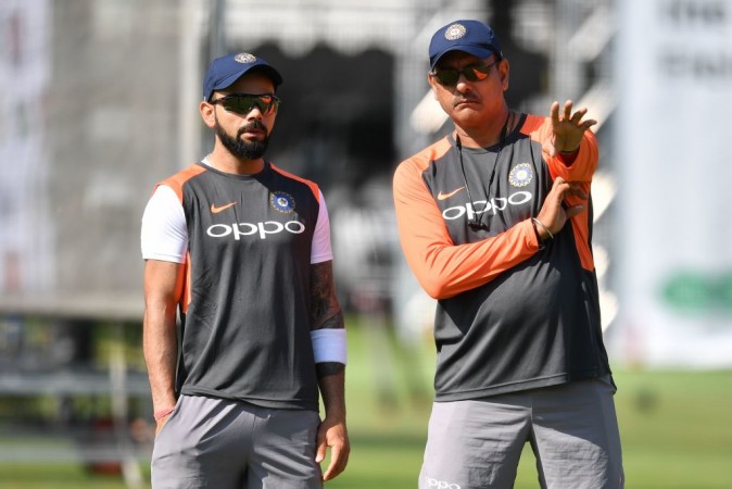 File photo of India head coach Ravi Shastri (R) with captain Kohli (L). Ravi Shastri