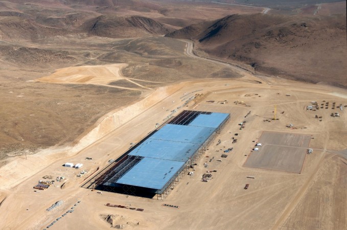 The Gigafactory under construction in Nevada in 2015 gigafactory