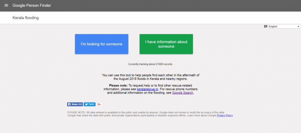 Google Person Finder tool will help people to update their safety status and location and also others can share details of the person under distress. Google, Person Finder