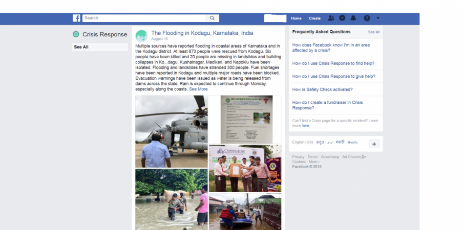 Users can activate safety check on Facebook to let their loved one know they are safe. Facebook, Safety Check, Kerala Floods