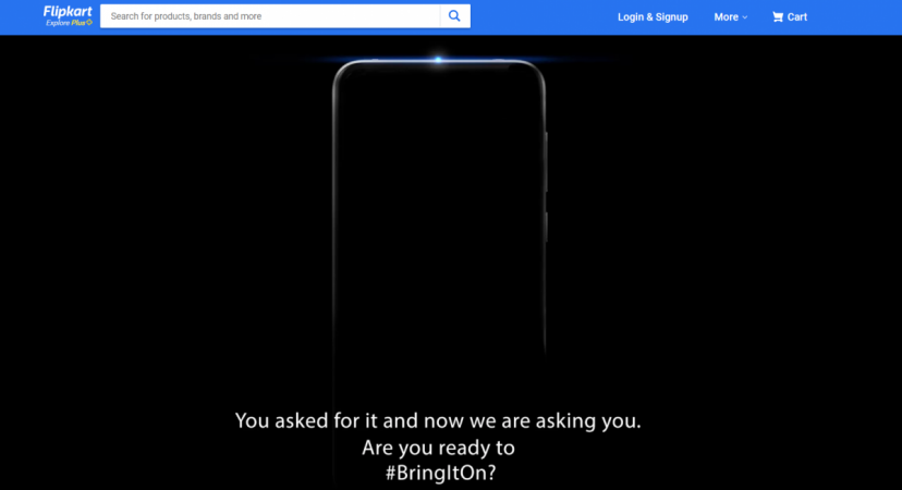 Nokia's Bring It On ad on Flipkart website. Flipkart, Bring it On, HMD Global Oy, Nokia X6, Nokia X5