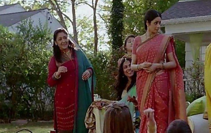 Sujata Kumar and Sridevi in a still from English Vinglish Sujata Kumar