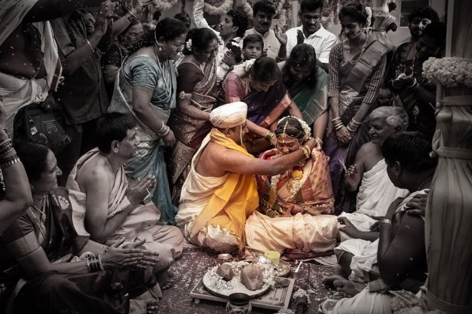 A picture from Pawan Wadeyar and Apeksha Purohit' wedding. Pawan Wadeyar Wedding