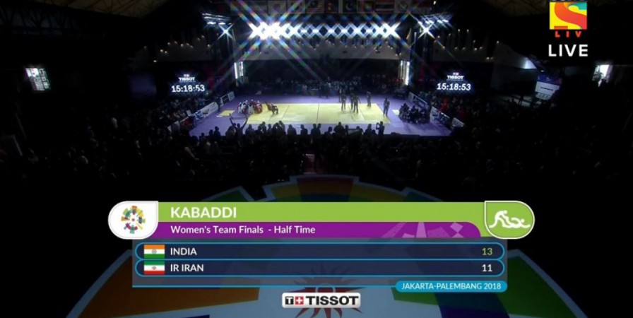 Women's Kabaddi Gold Medal match - Half-time results Asian Games 2018