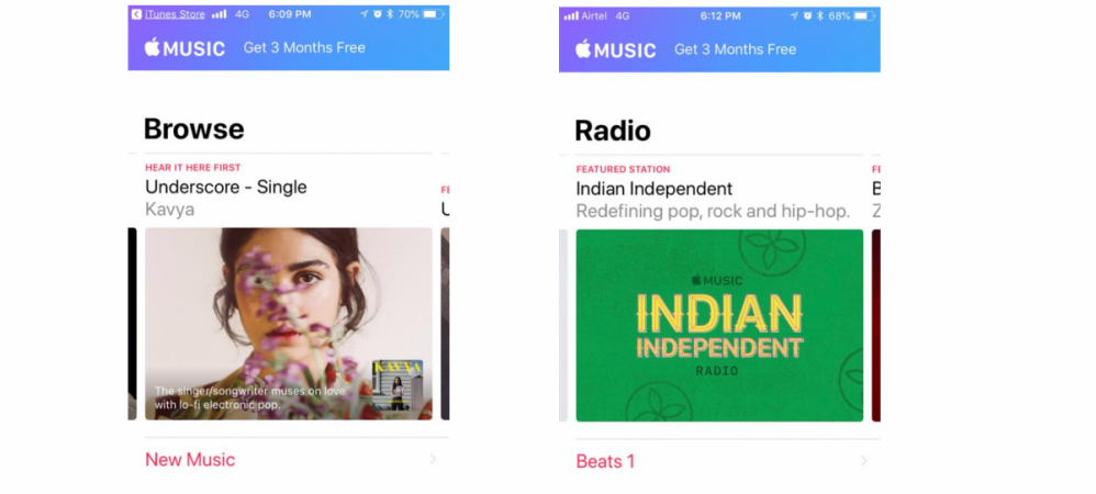 Apple Music offers more than 45 millions songs. Apple Music, iOS App, iPhone