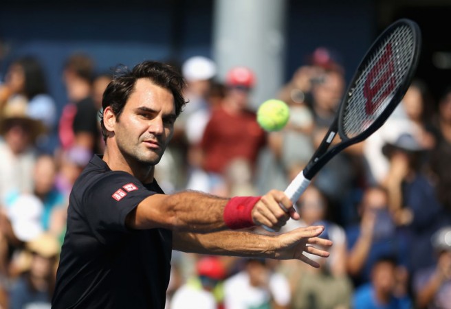 Roger Federer at US Open 2018. Roger Federer